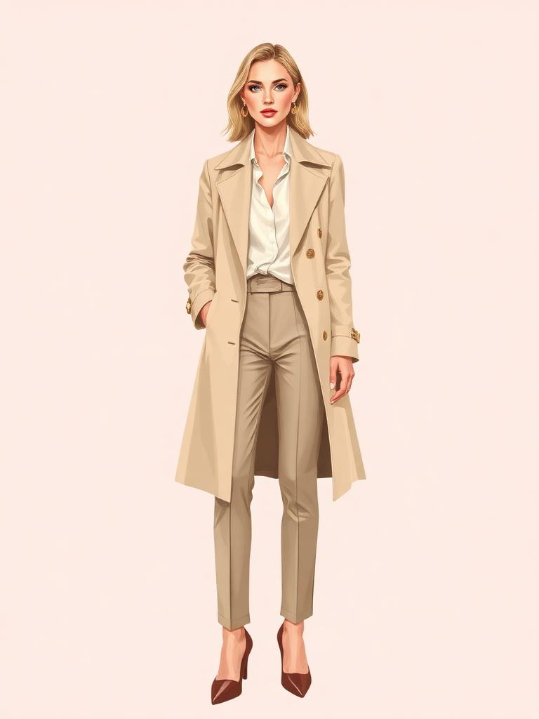 Illustration éditoriale — Élégance pastel