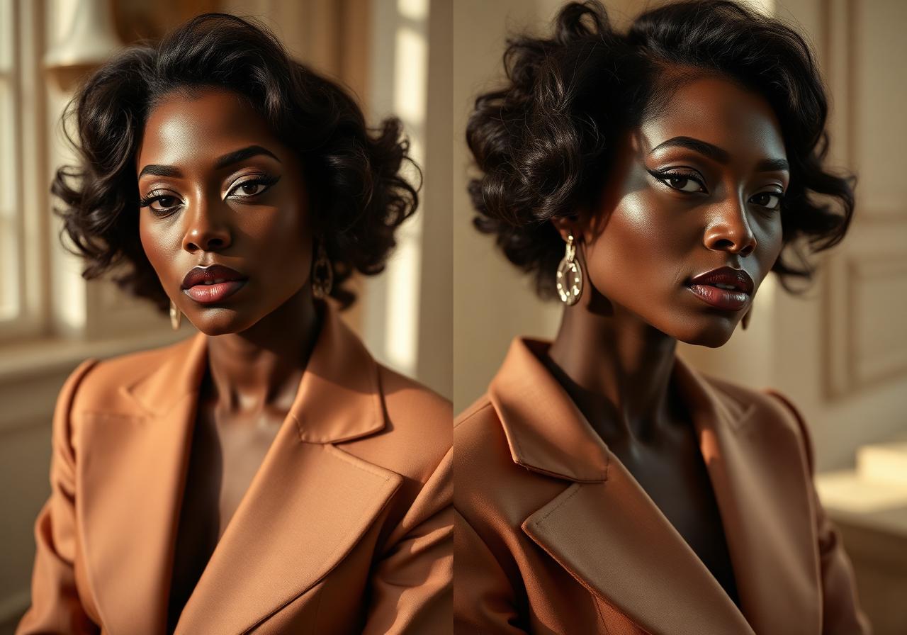 Femme élégante en transformation style et confiance par la méthode Reflet Solaire